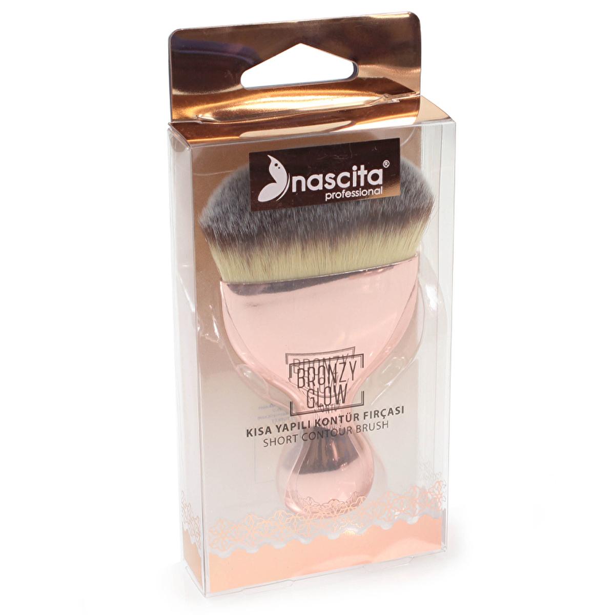 Nascita B. Glow Slanted Makeup Brush for Precise Application - Short Structure, High-Quality Bristles by Beauty Care Bag