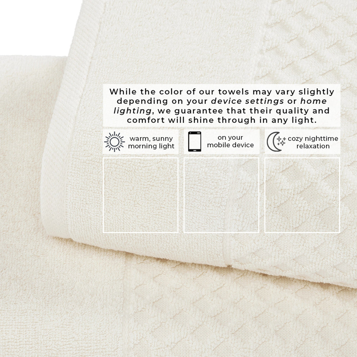 Cotton Diamond Waffle Weave Bath Towel Set - Grayson Collection by Great Bay Home