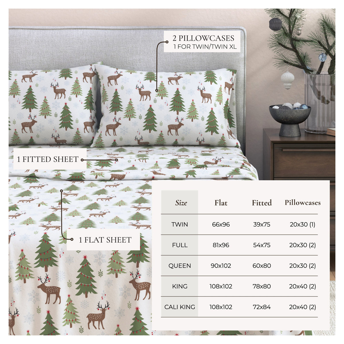 Great Bay Home Boulder Turkish cotton flannel sheet set, view 3