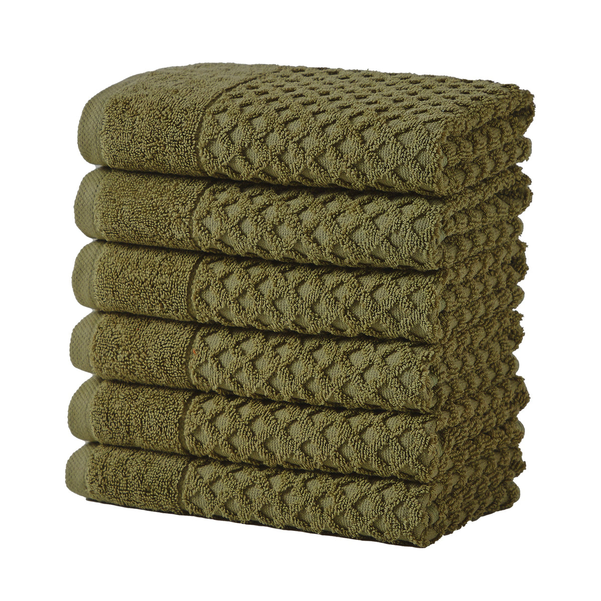 Cotton Diamond Waffle Weave Bath Towel Set - Grayson Collection by Great Bay Home