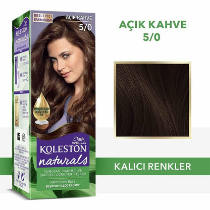 Wella Koleston Naturals Light Brown Hair Dye: Gray Coverage, Coconut Oil, & Long-Lasting Color by Beauty Care Bag
