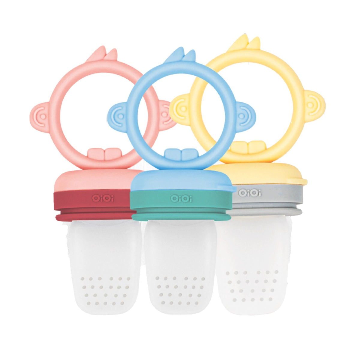 OiOi Silicone Baby Food Masher & Fruit/Veggie Squeezer for Easy Weaning - Non-Toxic, Easy Clean Baby Feeding Accessory by Beauty Care Bag