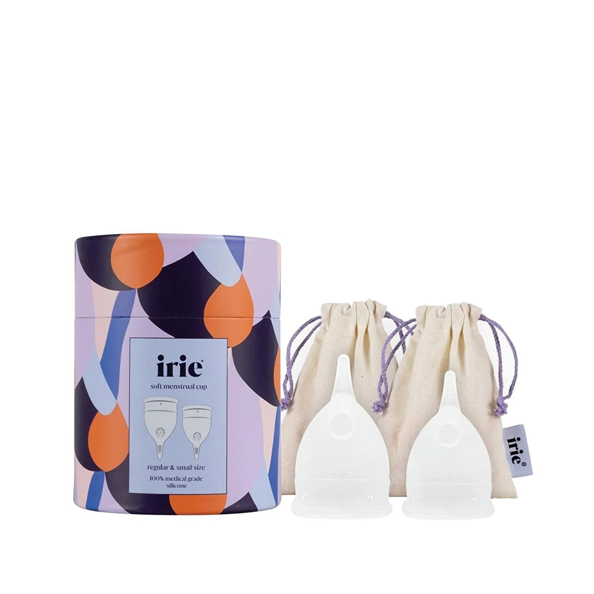 Irie Menstrual Cup - Reusable, Eco-Friendly Period Solution for Women by Beauty Care Bag