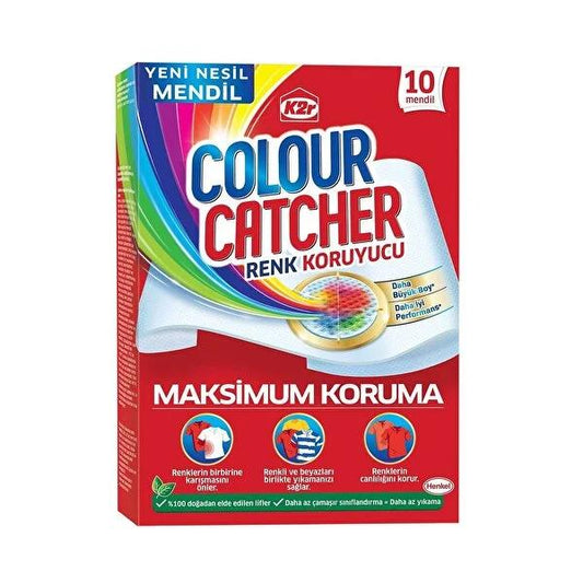 K2R Color Catcher Laundry Sheets: Ultimate Color Protection - Prevent Bleeding, Keep Clothes Bright - Mixed Color Loads, 10 Sheets by Beauty Care Bag