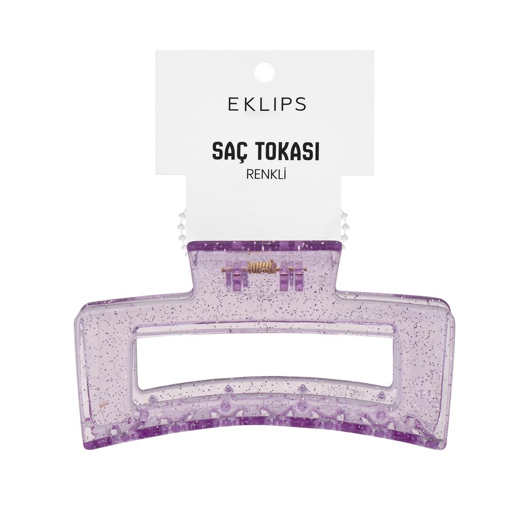 Eklips Rectangular Glitter Claw Clip in Purple, 1 pc by Beauty Care Bag