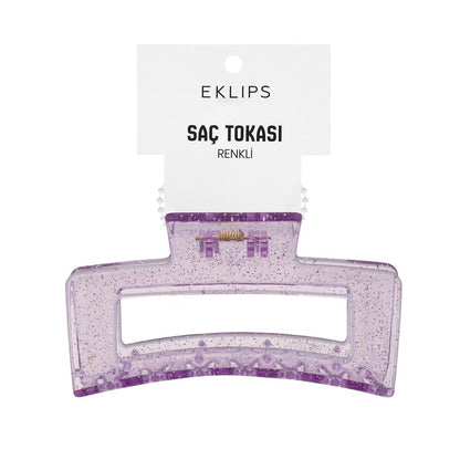 Eklips Rectangular Glitter Claw Clip in Purple, 1 pc by Beauty Care Bag