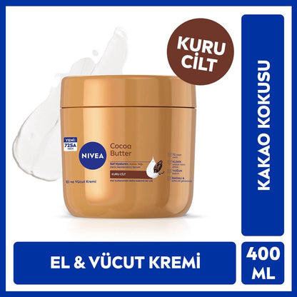 Nivea Cocoa Butter Hand & Body Cream for Dry Skin 400 ml by Beauty Care Bag