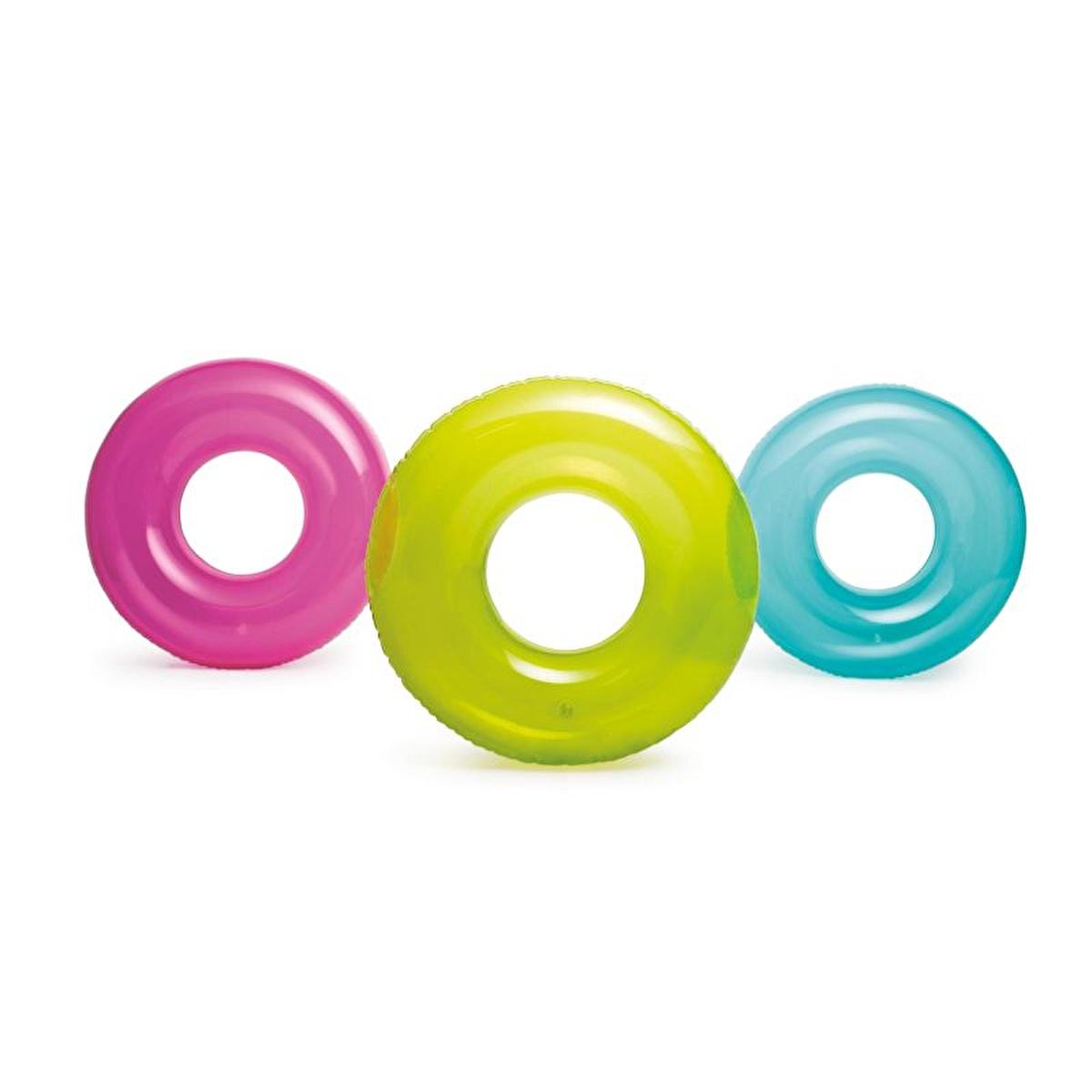 Intex Transparent Jumbo Swim Ring - 76cm Inflatable Pool Float for Kids & Adults - Fun Beach & Water Toy by Beauty Care Bag