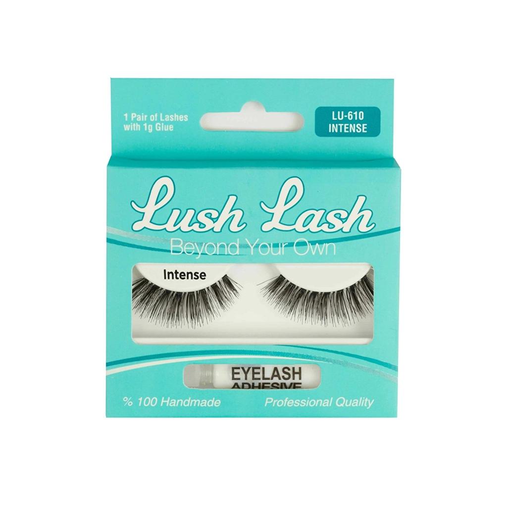 Lush Lash Intense LU-610 False Lashes for Dramatic Volume, 1 Pair by Beauty Care Bag