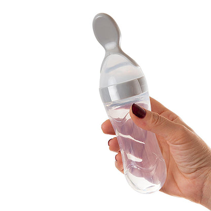 Babyjem Baby Squeeze Spoon - BPA-Free, One-Handed Feeding, Silicone Baby Feeding Utensils, Baby Feeding Accessories, Baby Feeding Spoon by Beauty Care Bag