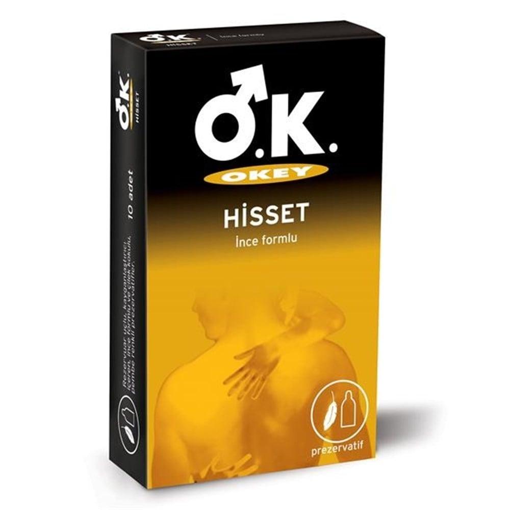 Okey Hisset Condoms: Enhanced Sensitivity & Reliable Protection - 10 Pack Latex Condoms for Safe Sex & Contraception by Beauty Care Bag