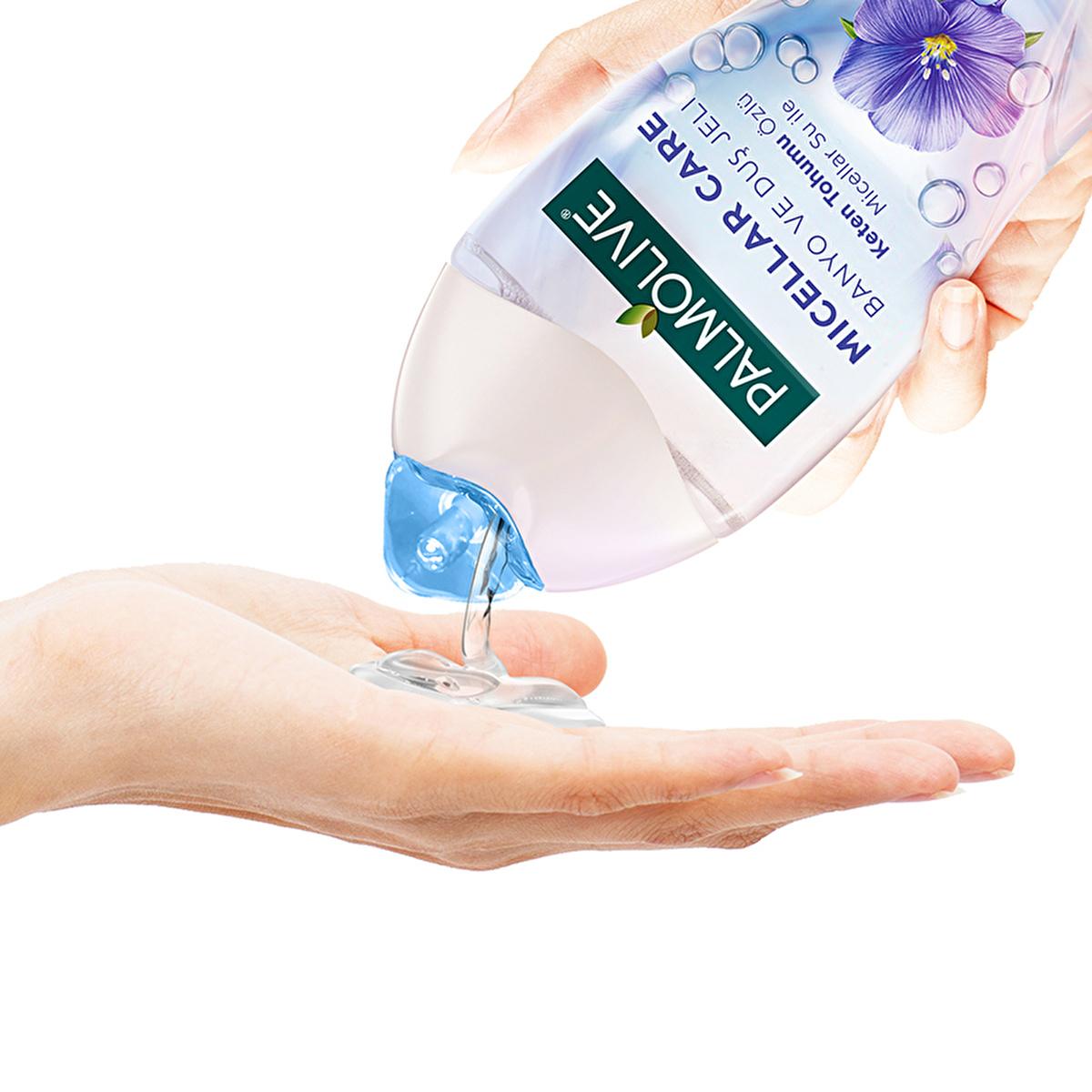 Palmolive Micellar Care Bath & Shower Gel: Gentle, Natural Body Wash for Daily Moisturizing & Sensitive Skin - Flaxseed Enriched, 16.91 fl oz by Beauty Care Bag