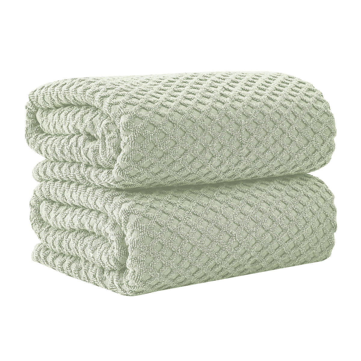 Cotton Diamond Waffle Weave Bath Towel Set - Grayson Collection by Great Bay Home
