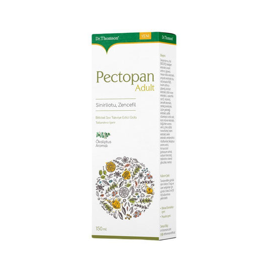 Dr. Thomson Pectopan: Herbal Immune Support Syrup for Adults - Natural Remedy with Propolis, Vitamin C & Zinc, Eucalyptus Flavor, 150ml by Beauty Care Bag