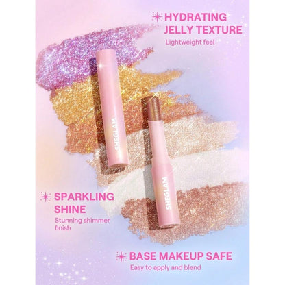 Sheglam Jelly Glaze Eyeshadow Stick in Starlit Silver by Beauty Care Bag