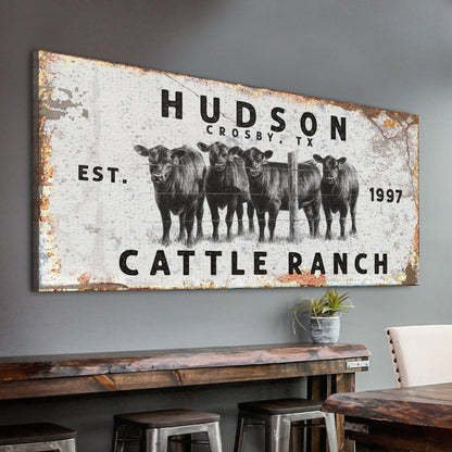 Cattle Ranch Rustic Sign by Tailored Canvases