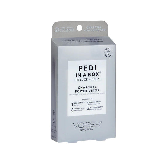 Voesh New York Pedi in a Box 4-Step Charcoal Pedicure Set by Beauty Care Bag