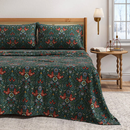 Turkish Cotton Flannel Sheet Set - Elevated Holiday Collection by Great Bay Home