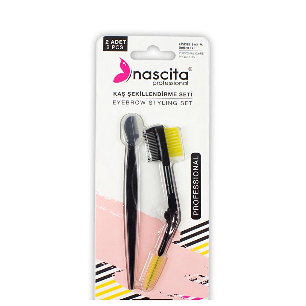 Nascita Eyebrow Shaping Set for Precision Grooming - 2-Piece by Beauty Care Bag