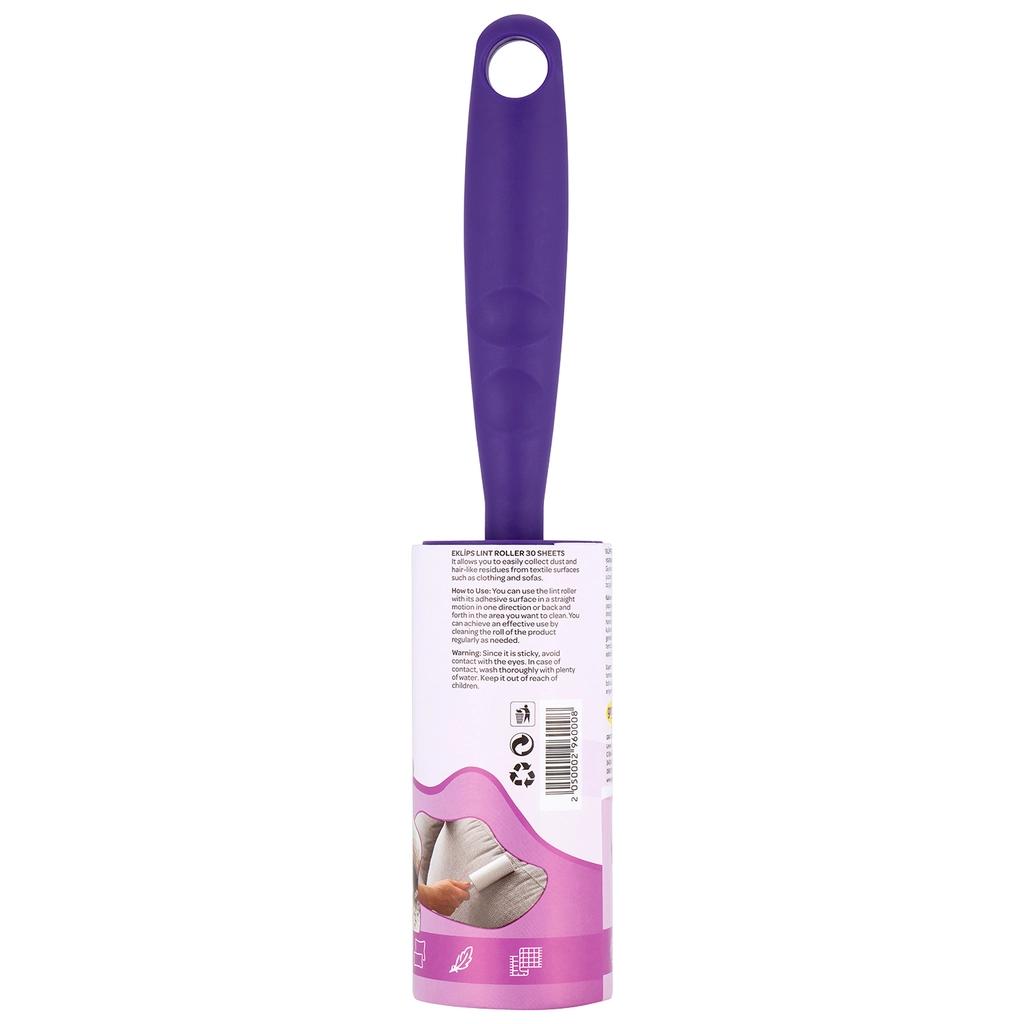 Eklips Lint Roller for Clothes and Fabric 30 Sheets by Beauty Care Bag