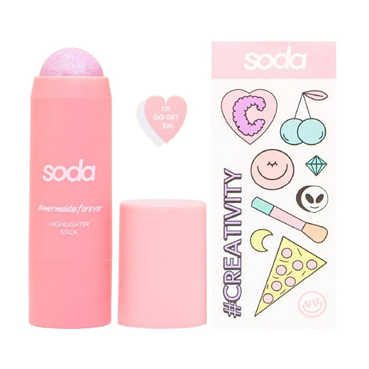 Soda Highlighter Stick - Long-Lasting Makeup Highlighting for Easy Application & Shimmering Effect by Beauty Care Bag