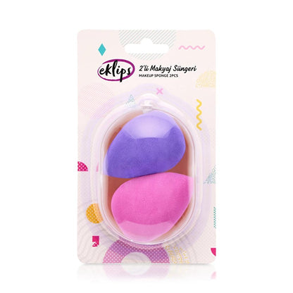 Eklips 2-Piece Makeup Sponge Set for Flawless Blending by Beauty Care Bag