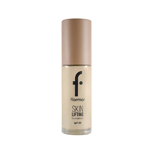 Flormar Skin Lifting Anti-Aging Foundation SPF 30: Natural, Creamy Coverage with Hyaluronic Acid & Plant Collagen for Youthful Skin by Beauty Care Bag