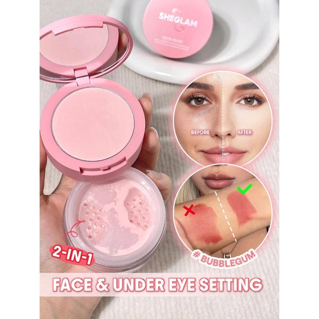 Sheglam Insta Ready Powder Duo Matte Pink 01 Bubblegum by Beauty Care Bag