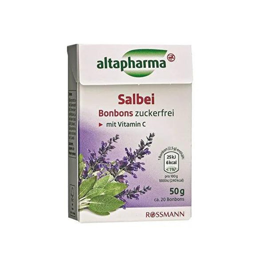 Altapharma Sugar-Free Sage Candy - Soothe Sore Throat with Natural Herbal Relief & Vitamin C - Ada�ayõ _ekeri by Beauty Care Bag
