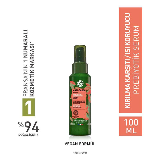Yves Rocher Anti-Breakage Prebiotic Hair Serum for Damaged Hair - Heat Protection, Organic Agave & Jojoba Oil by Beauty Care Bag