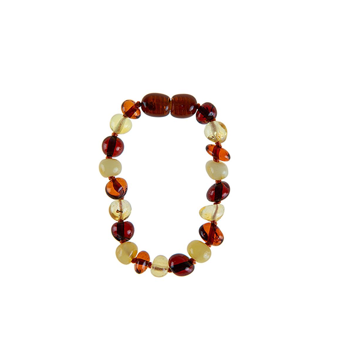 Babyjem Amber Teething Bracelet for Babies - Natural Pain Relief, Individually Knotted Amber Stones by Beauty Care Bag