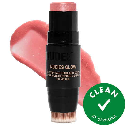 Nudestix Nudies Glow Cream Highlighter Stick: Achieve Radiant, Dewy Skin with this Vegan, Multi-tasking & Hypoallergenic Glow Stick by Beauty Care Bag