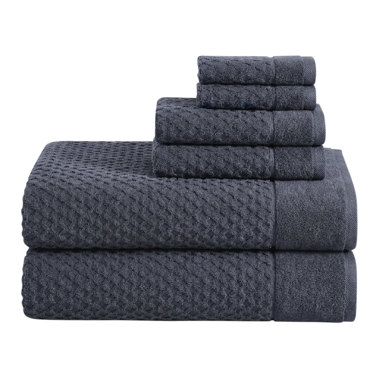 Cotton Diamond Waffle Weave Bath Towel Set - Grayson Collection by Great Bay Home