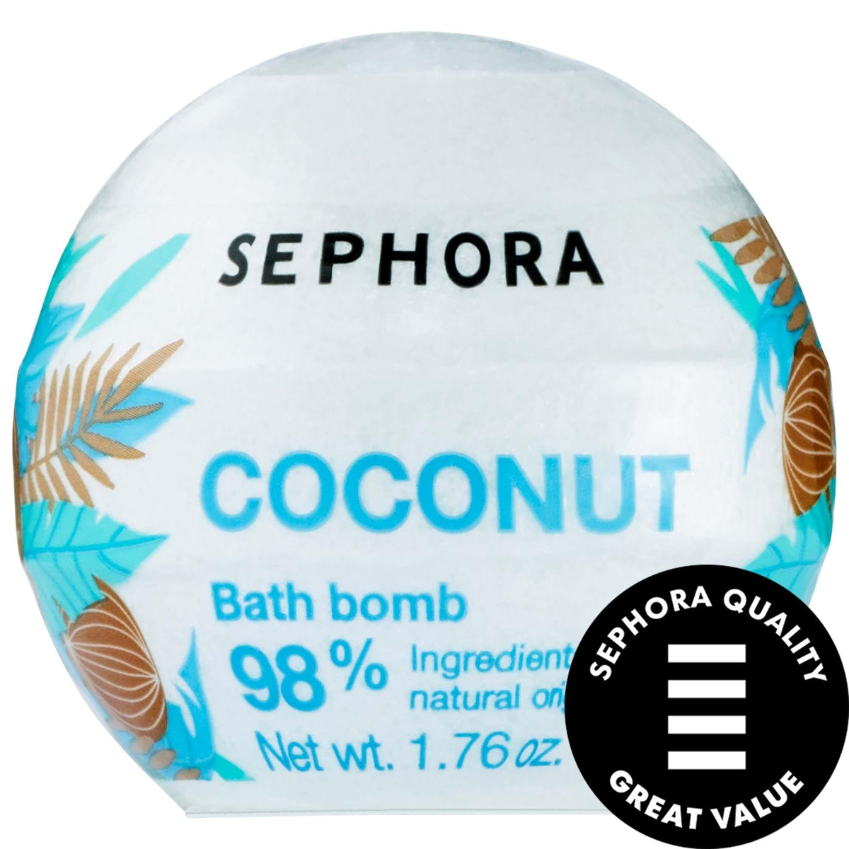 Relaxation Bath Bomb: Monoi Coconut Scented Bath Fizzy - Vegan & Natural for Aromatherapy, Stress Relief, Colorful Water, Bath Bomb Gift by Beauty Care Bag