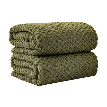 Cotton Diamond Waffle Weave Bath Towel Set - Grayson Collection by Great Bay Home
