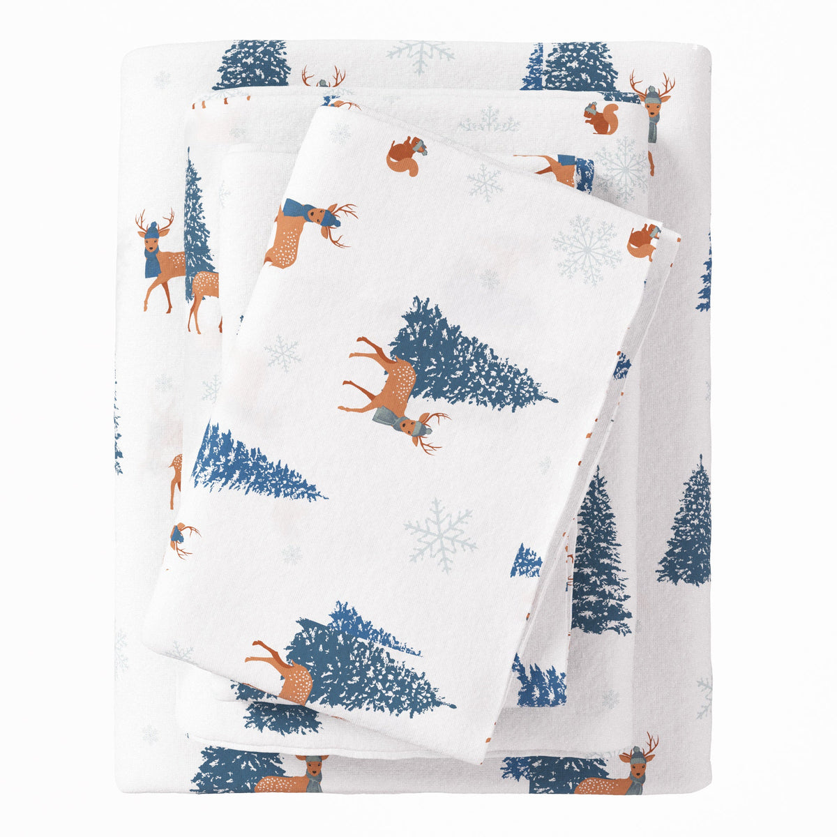 Turkish Cotton Christmas Flannel Sheet Set - Whittaker Collection by Great Bay Home