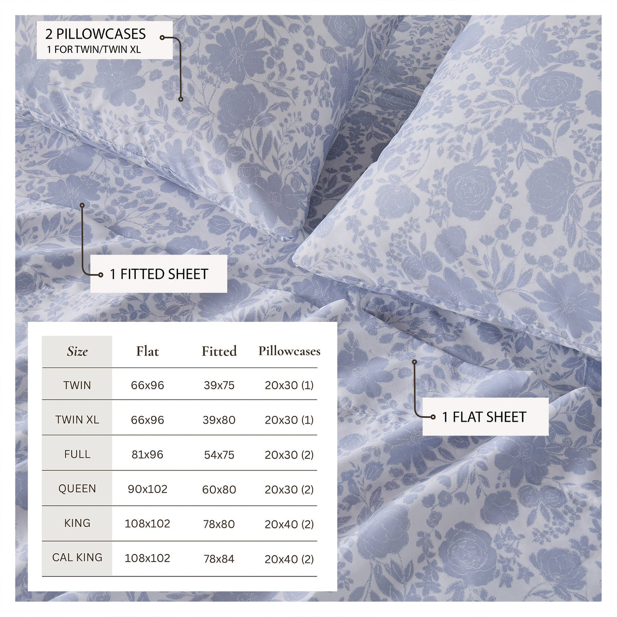 Watercolor Floral Sheet Set - Delia Collection by Great Bay Home