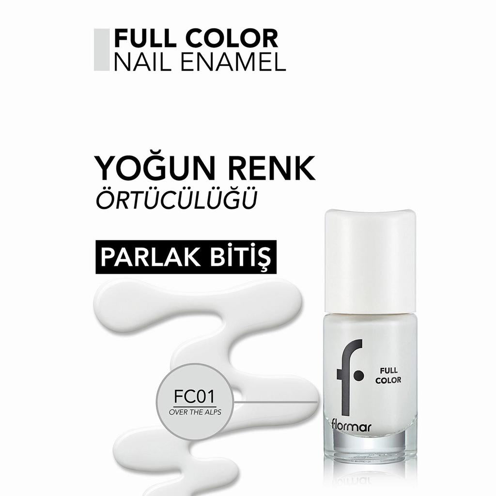Flormar Full Color High-Pigment Nail Polish FC01 Over The Alps by Beauty Care Bag
