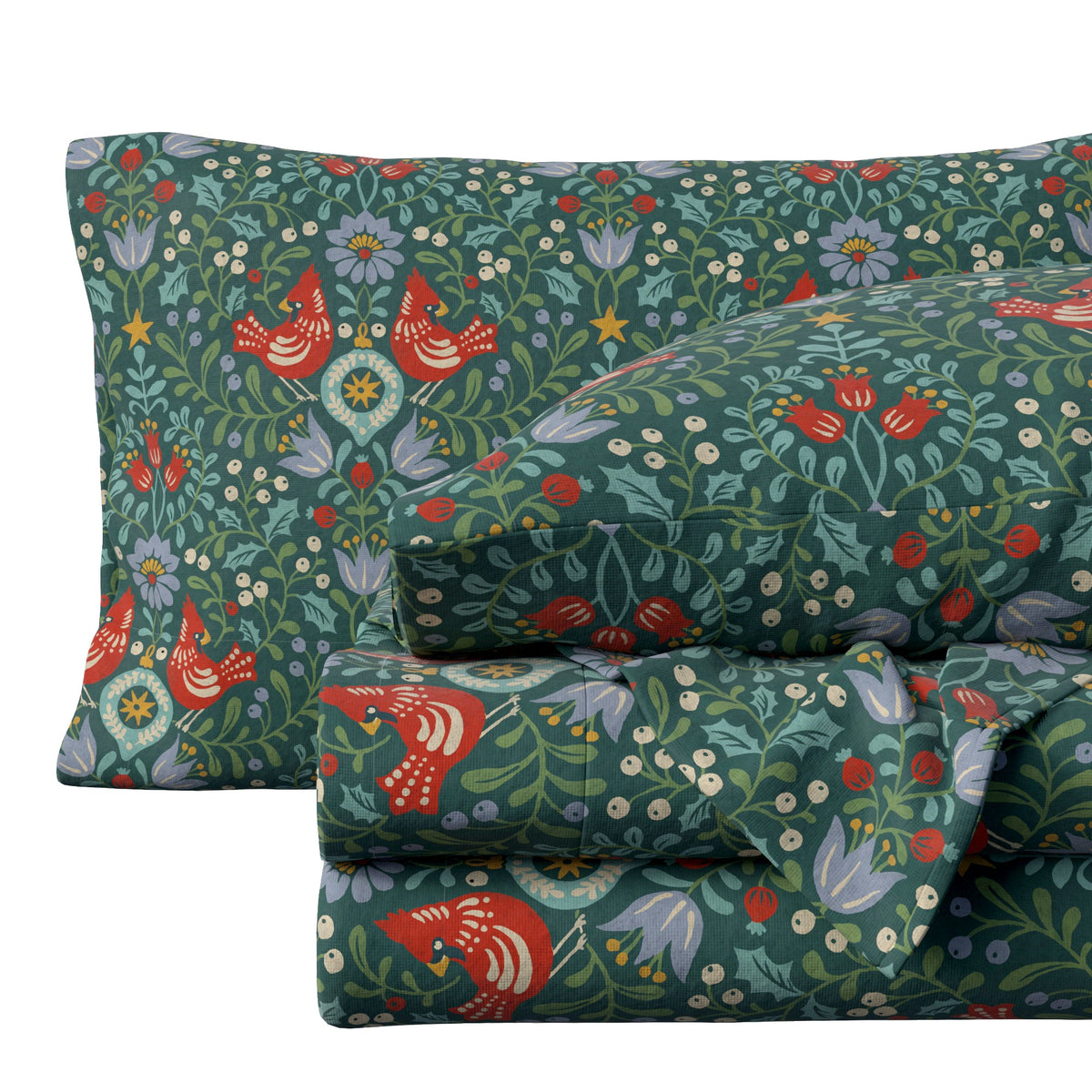Turkish Cotton Flannel Sheet Set - Elevated Holiday Collection by Great Bay Home