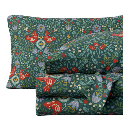 Turkish Cotton Flannel Sheet Set - Elevated Holiday Collection by Great Bay Home