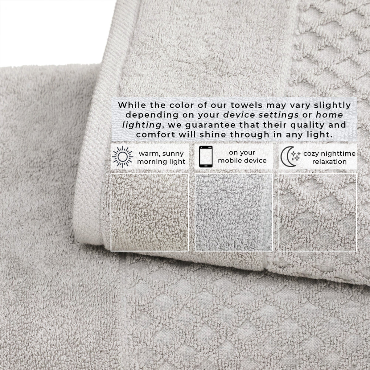 Cotton Diamond Waffle Weave Bath Towel Set - Grayson Collection by Great Bay Home