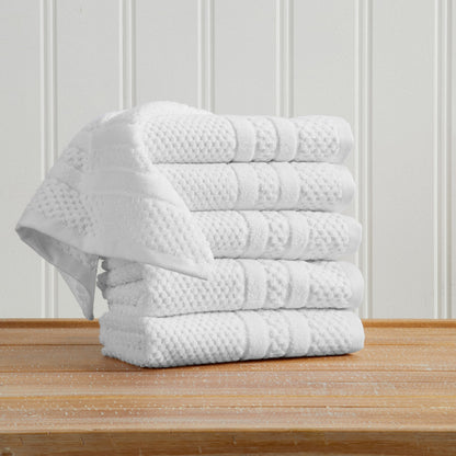 Great Bay Home Giuliana checkered jacquard cotton bath towel set, view 8