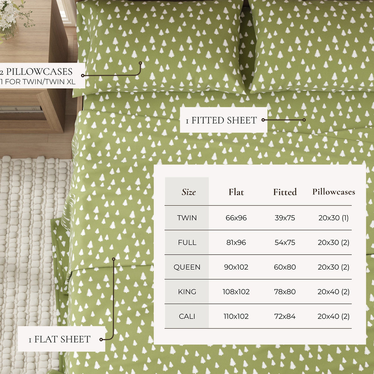 Turkish Cotton Flannel Sheet - Lakeview Collection by Great Bay Home