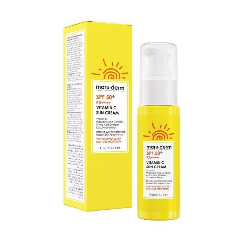 Maruderm SPF 50+ Vitamin C Sunscreen: Advanced Korean Formula for Broad Spectrum Protection, Brightening & Hydration - 50ml by Beauty Care Bag