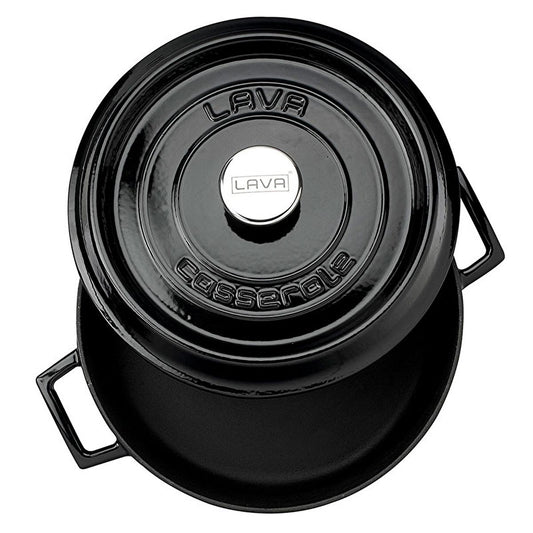 Lava Cast Iron Dutch Oven - 28cm Enameled Casserole Dish, Large Cooking Pot for Even Heat, Durable & Oven Safe by Beauty Care Bag