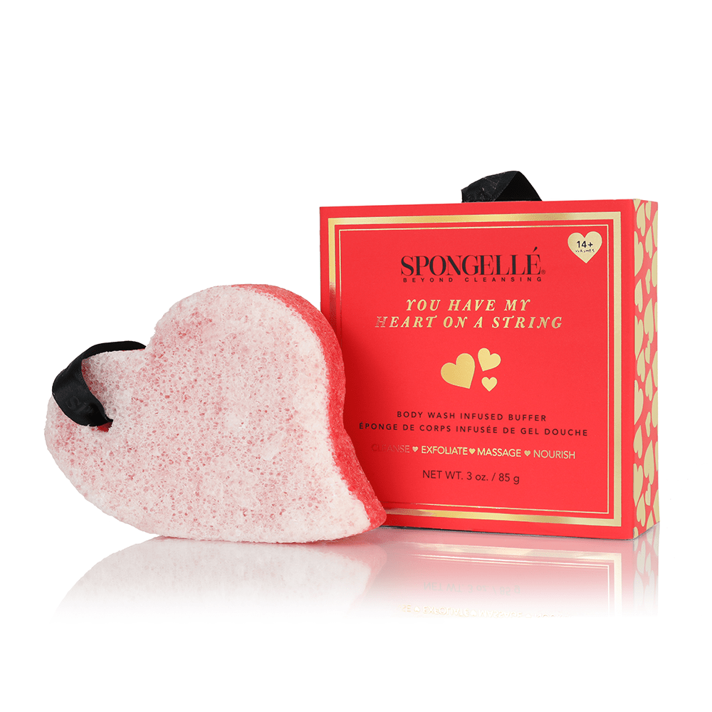 You Have My Heart on a String: Boxed Heart Shaped SpongeBody Wash Infused BufferTorqelo.com