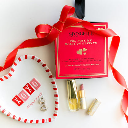 You Have My Heart on a String: Boxed Heart Shaped SpongeBody Wash Infused BufferTorqelo.com