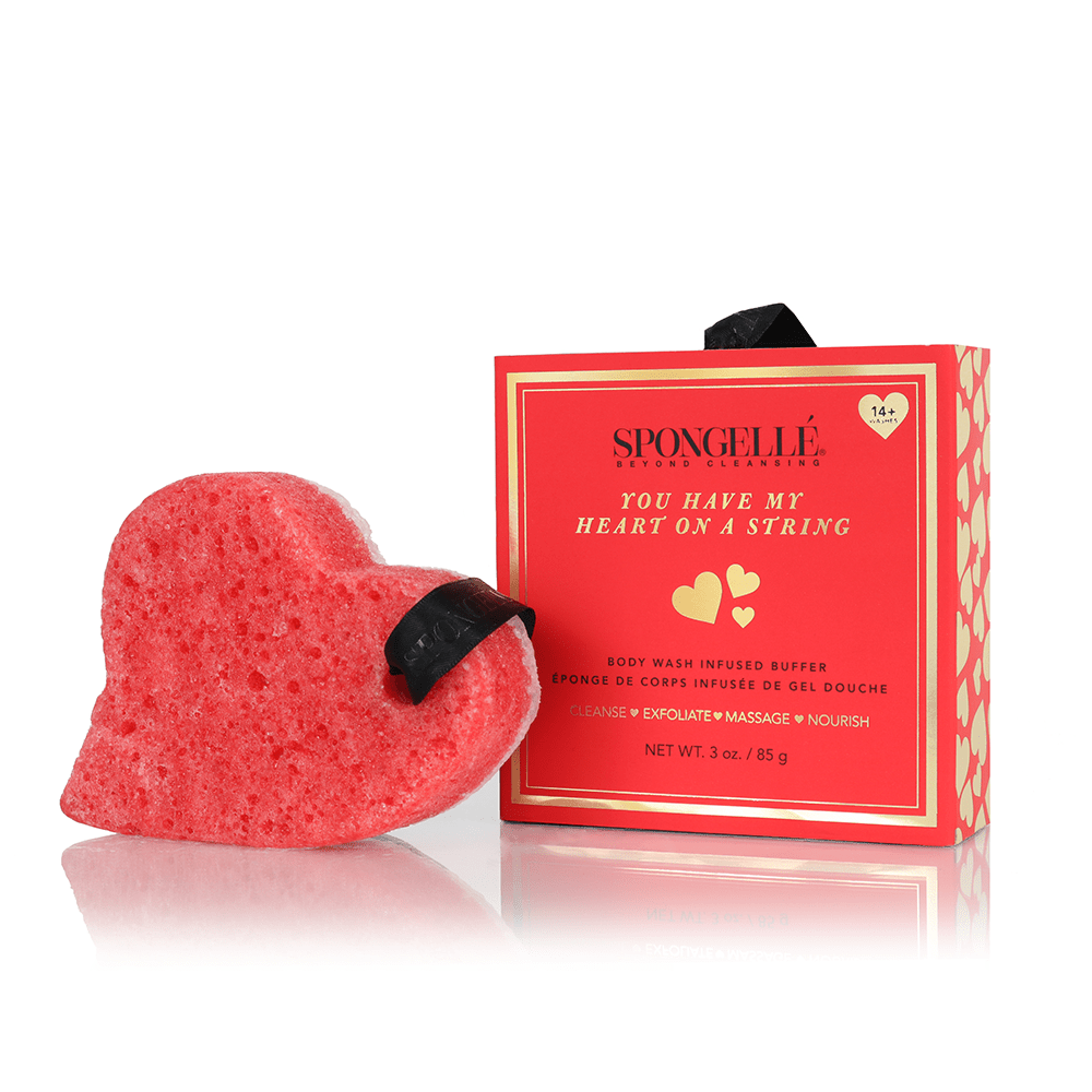 You Have My Heart on a String: Boxed Heart Shaped SpongeBody Wash Infused BufferTorqelo.com
