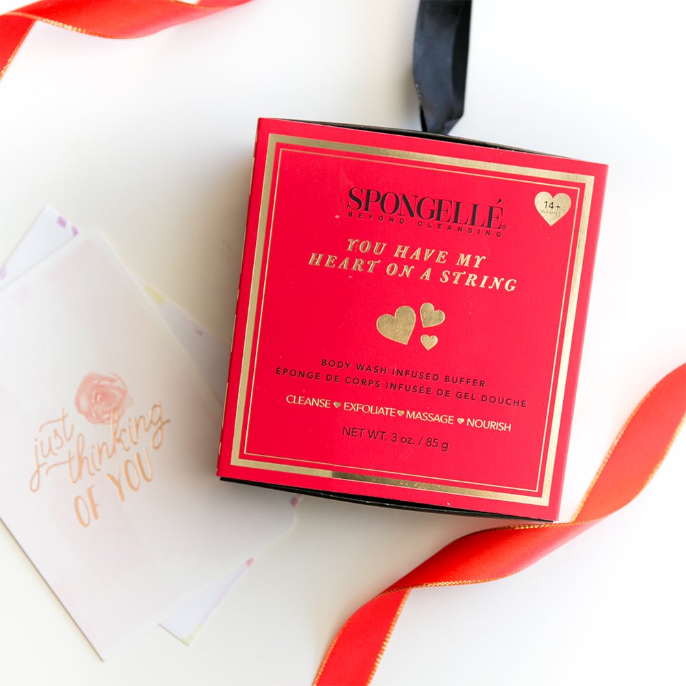 You Have My Heart on a String: Boxed Heart Shaped SpongeBody Wash Infused BufferTorqelo.com