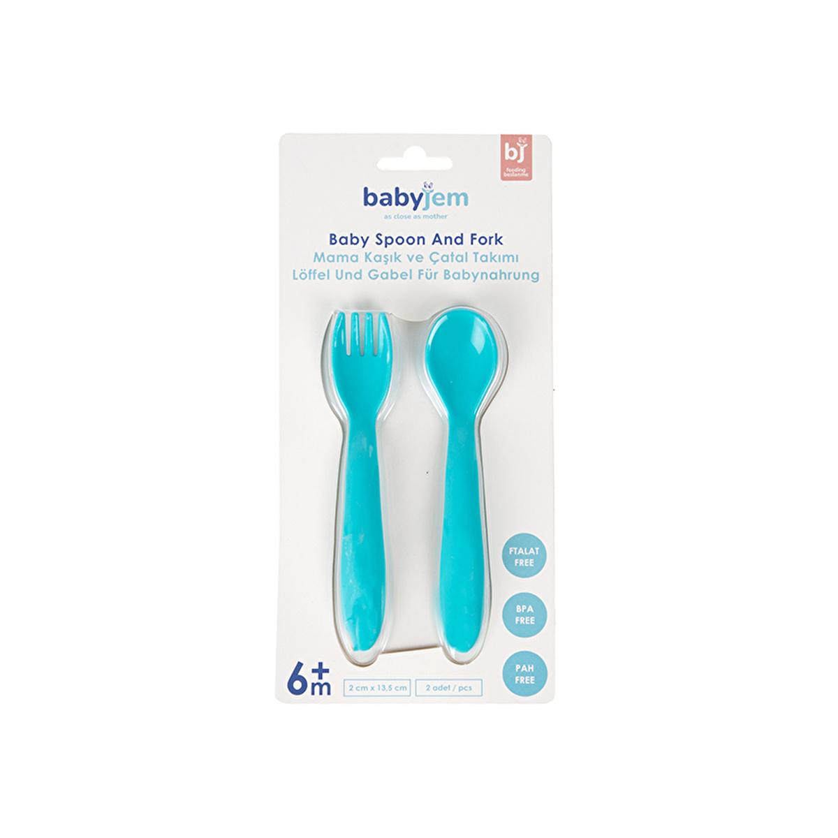 Babyjem Baby Utensil Set - Soft Baby Cutlery & Dishwasher Safe Feeding Tools for Self-Feeding Infants by Beauty Care Bag